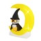 Inflatable Owl on Moon LED Lighted Halloween Decoration with Large Moon and Wizard Owl
